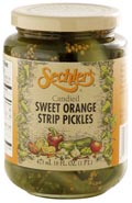 Candied Orange Strip Pickles